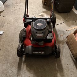 PowerSmart Gas Lawn Mower, 21 inches 144cc 2-in-1 Walk-Behind , Side Discharge Push Lawn Mower