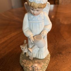 5.5” Tall Home Interiors Gardening Angel Statue 