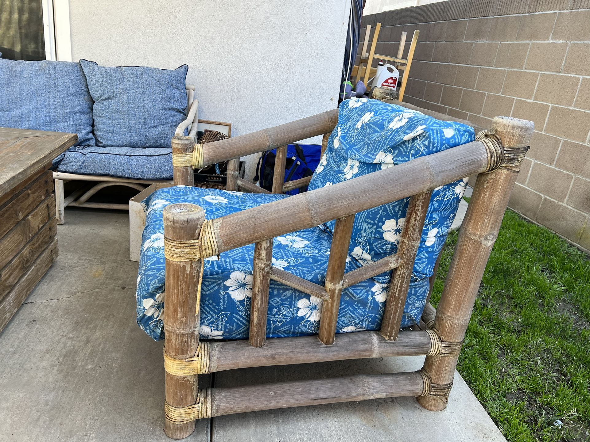 Tiki/boho Patio Furniture With Firepit