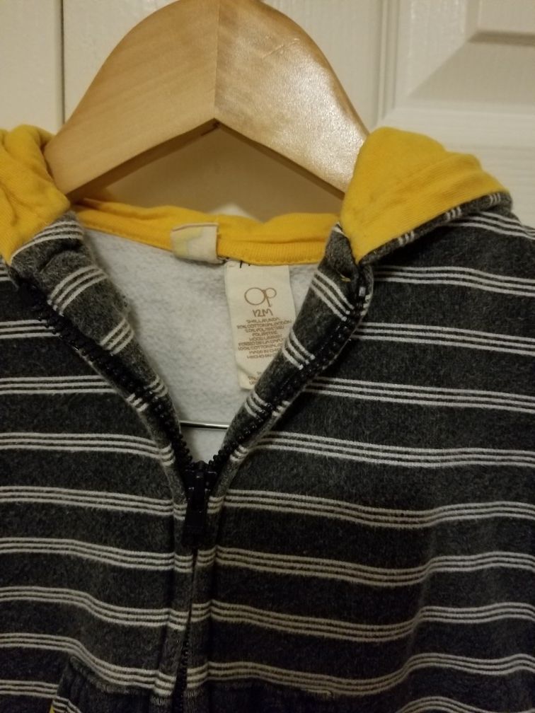 12 month boy Ocean Pacific (OP) may blue and white stripe jacket/coat/zip up hoodie