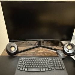 Monitor And Key Board Set Up 
