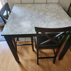 Bar Height Table + Chairs 