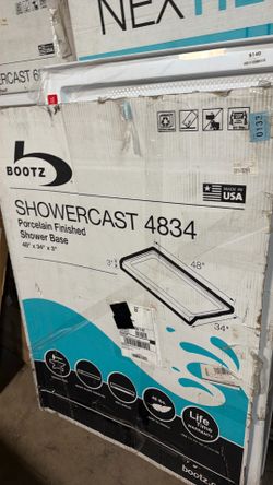 Bootz Showercast Porcelain Finished Shower Base 48” x 34”
