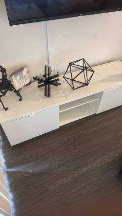 White TV stand.
