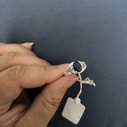 Real 925 Sterling Silver Wedding Ring Size 6