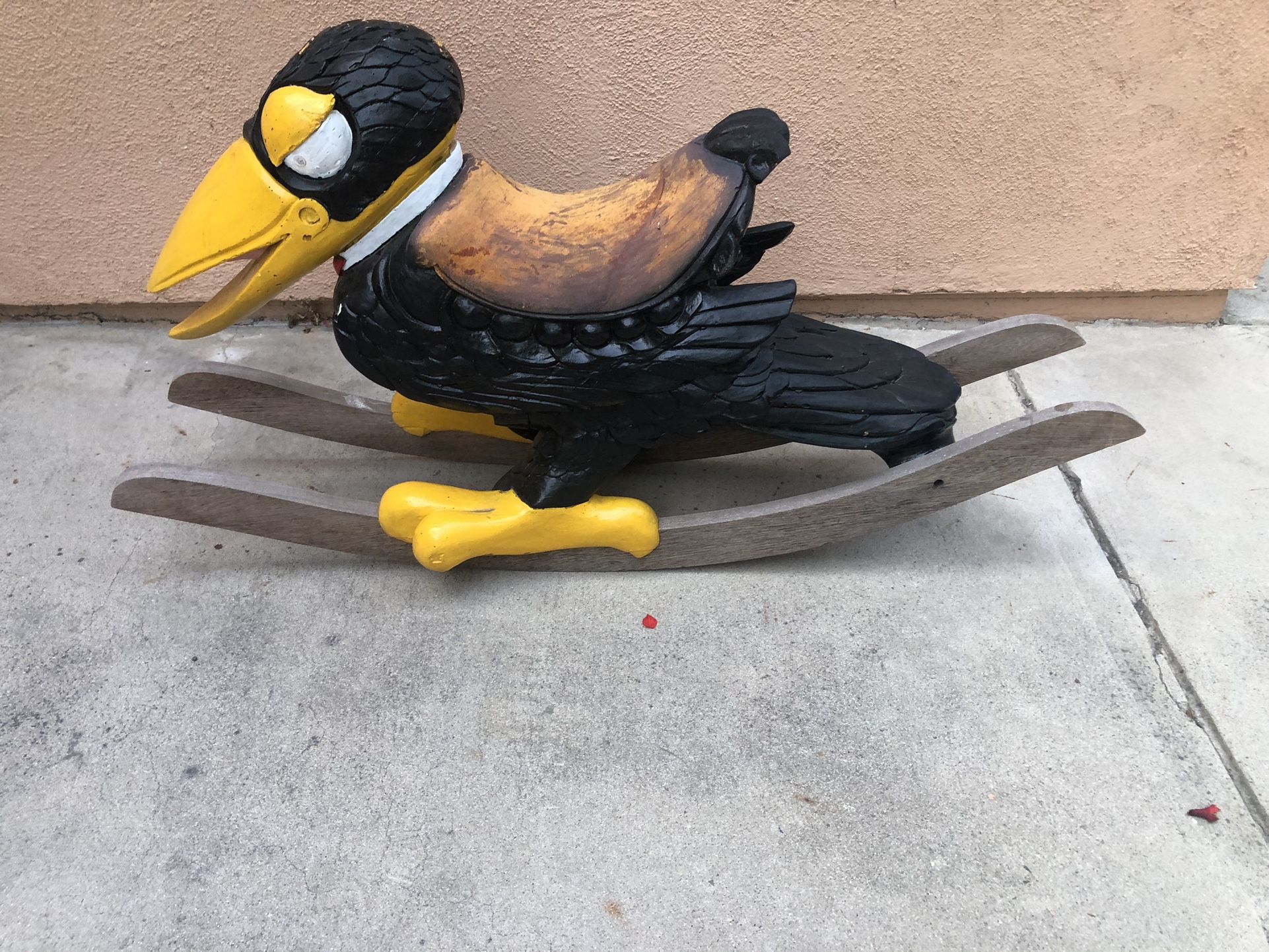 Vintage Hand carved magpie Bird 40/50s Era - Heckle And Jeckle