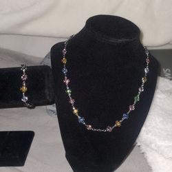 Set clover bracelet & necklace