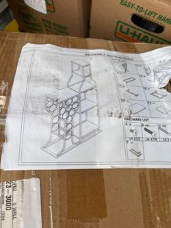 Wine Rack with Shelves Assembly Instructions