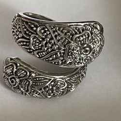 Sterling Silver Hibiscus Flower Ring 