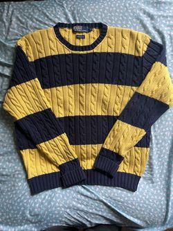 Polo Ralph Lauren Cable Knit Striped Sweater