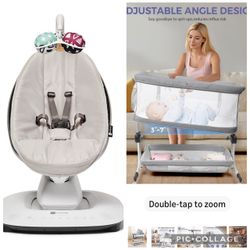 4moms MamaRoo Baby Swing & Inclining bedside bassinet