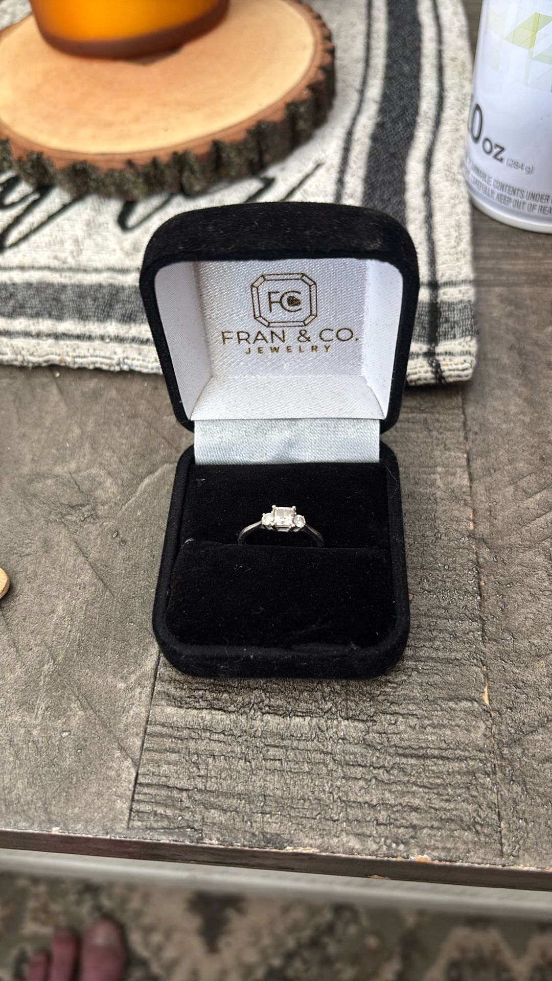 3 Diamond Engagement Ring - Size 6.5