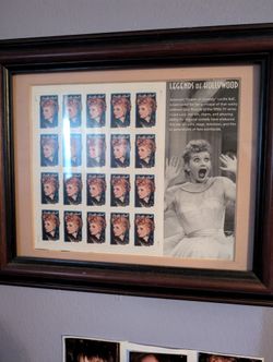 I Love Lucy Stamp Framed