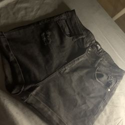 High Waisted Black Shorts 