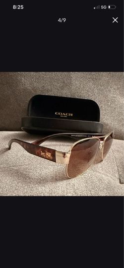 100% Authentic Coach Sunglasses Aviator Style Brown Color