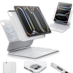 ESR iPad Pro 13 Inch Case With Keyboard (M4, 2024) Rebound 360 Series (White)