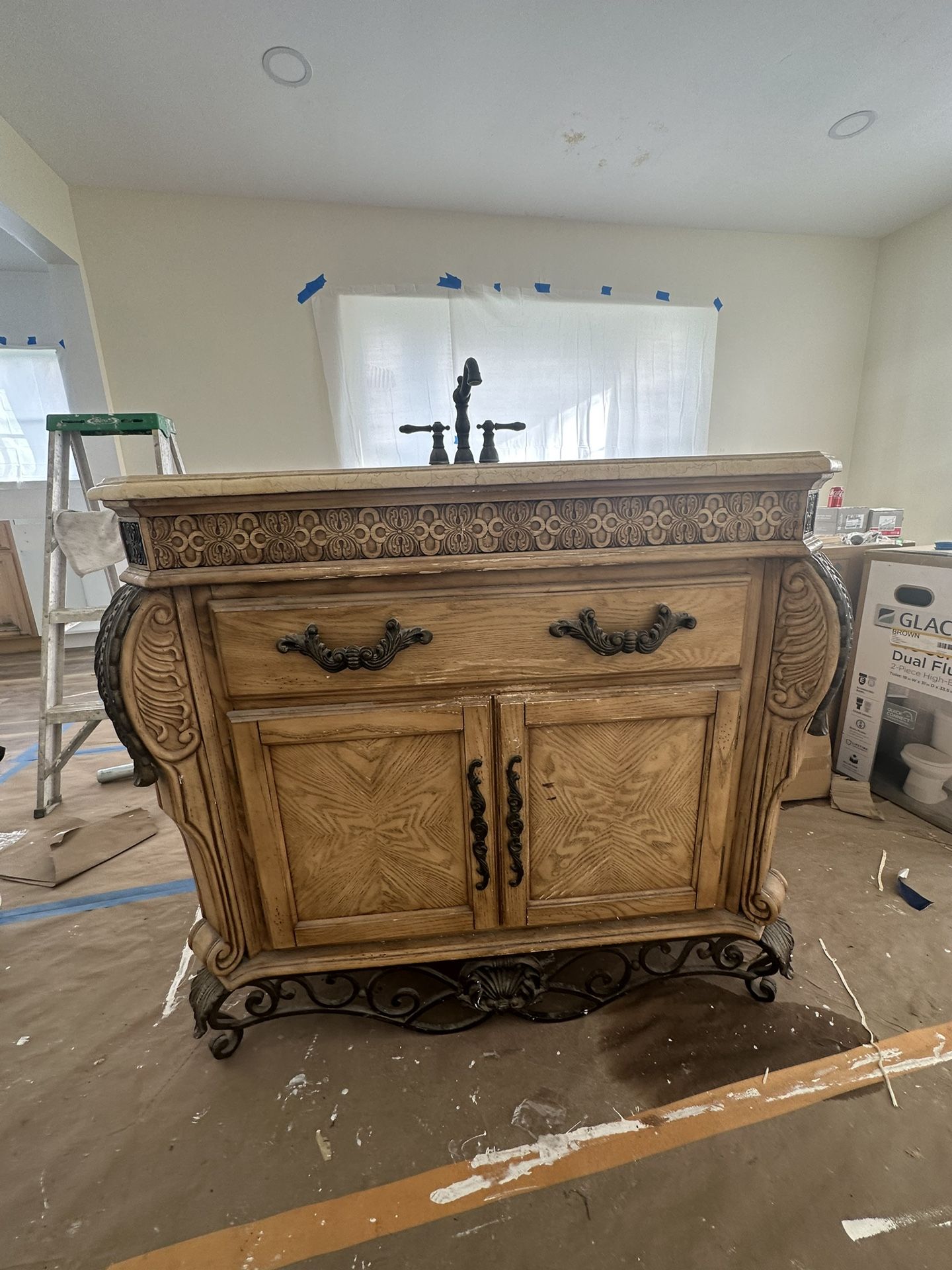 38 Inch Antique Bathroom Vanity With Sink…OBO