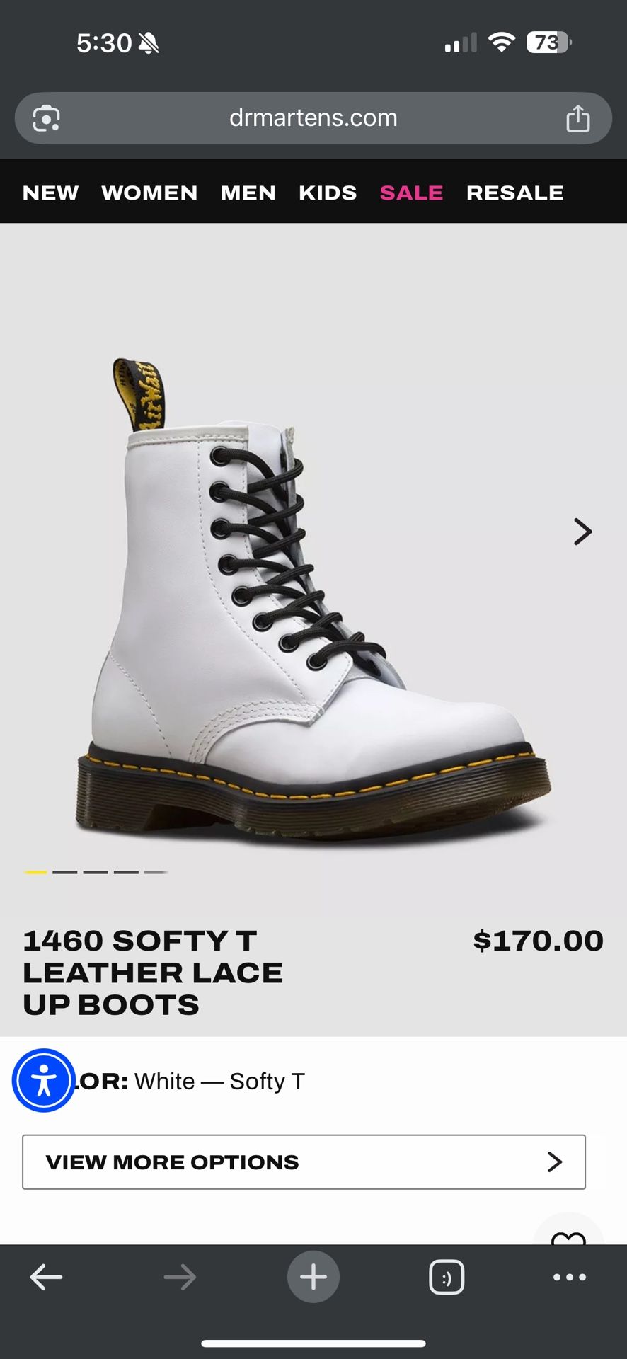 Dr. Martens Women’s Size 10 1460 SOFTY T LEATHER LACE UP BOOTS Worn once for senior photos. Originally - $170 Asking - $85