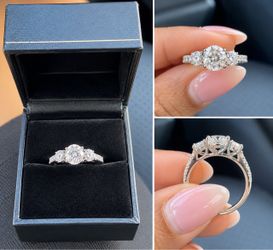 Three-Stone Round Diamond Engagement Ring