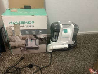 Haushof Portable Spot Cleaner for Carpet and Upholstery, Carpet Cleaner Machine, Pet Stain Remover, Car and Auto Detailer, Powerful Suction with Versa
