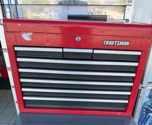 Craftsman 8 Drawer Toolbox, Top Box, Vintage With Key 1992