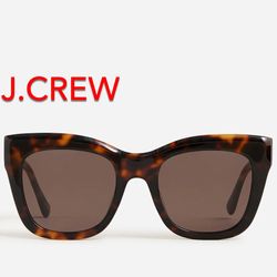 (NEW) (1 AVAILABLE) WOMEN’S J.CREW TORTOISE MALLORCA CAT-EYE SUNGLASSES - SIZE: OS (ONE SIZE) (MSRP: $89.50)