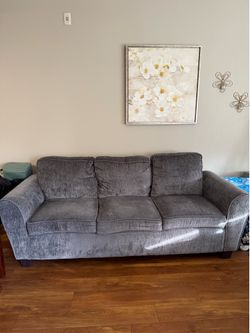couch $100/ vanity$50 / $Electric bass and speaker195