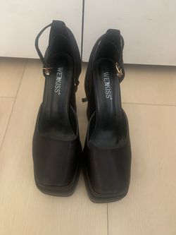 Black platform heels