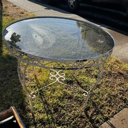 Antique Glass Table
