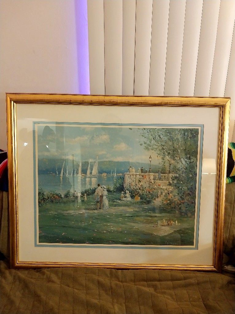 Lithograph "Gentle Breezes Signed Bye L.Gordon- #836/1000