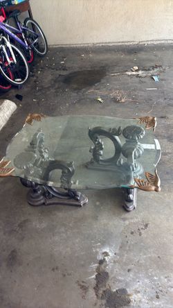 Glass coffee table