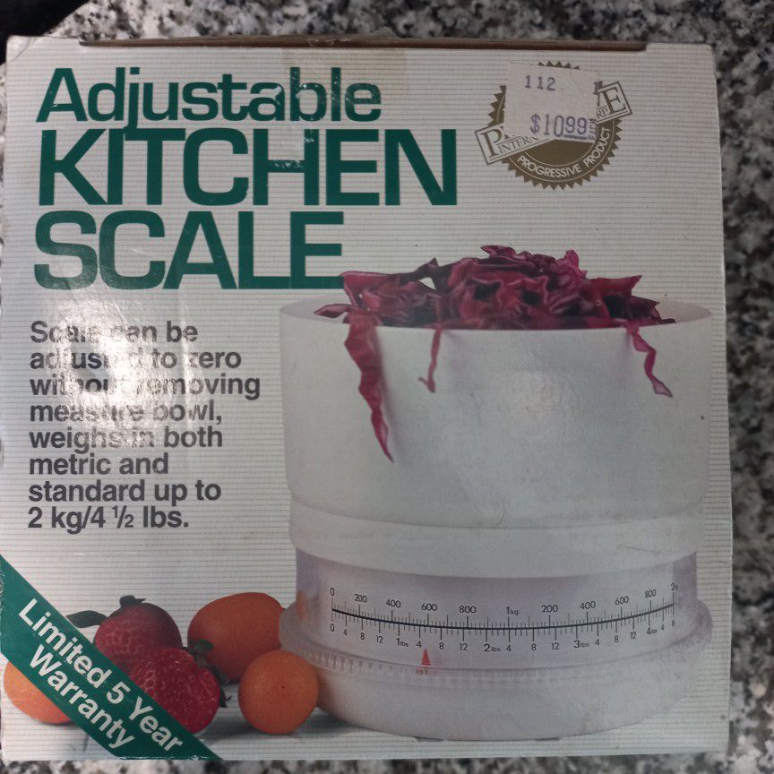 Adjustable food scale, non electric/manuel