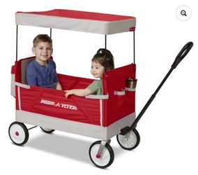 Radio Flyer family wagon with canopy