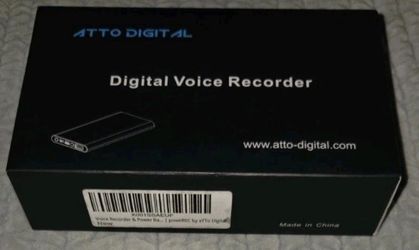 New ATTO DIGITAL PowerREC PB5018 Voice Activated Recorder /Power Bank 64GB sealed