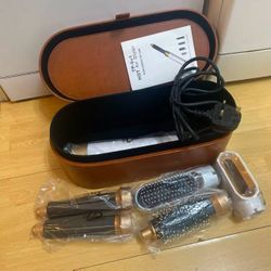 New 5-in-1 Hair Dryer Hot Comb Set Professional Curling Iron Hair Straightener Styling Tool