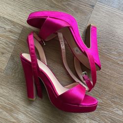 Platform Fuchsia Heels Size 8.5
