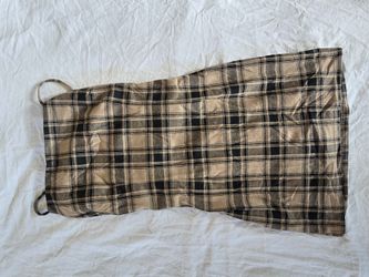 Plaid Dress For Fall Size Large Backless With Lacing
