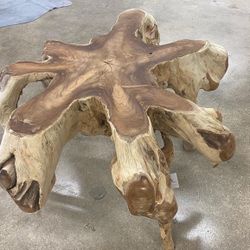 *** Gorgeous Solid Teak Wood Spyder Coffee Table 