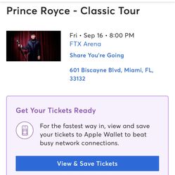Prince Royce Tickets FTX Arena 