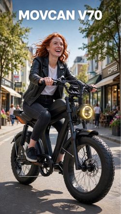 🔥 V70 Fat Tire E-Bike — Power, Comfort & Long Range! ⚡ 1000W motor for powerful performance 🚀 Top speed: up to 35 MPH 🔋 52V 23.4Ah battery 🛣️ All