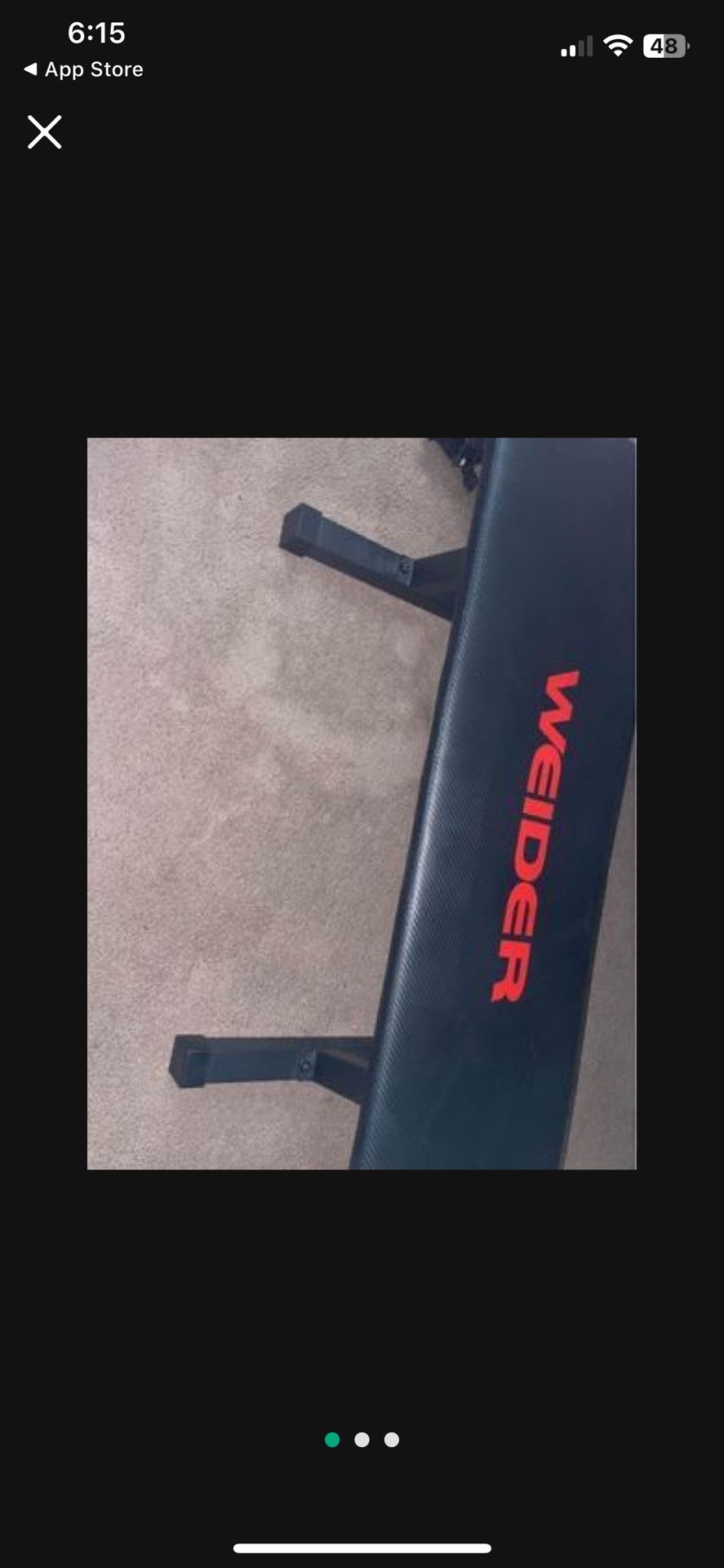 Weider Flat Bench Sewn Vinyl Seat, 460 lb. Weight Limit