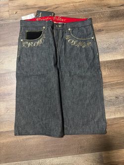 Embroidered Denim Shorts New with Tags
