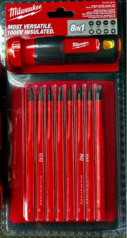 Milwaukee 8-in-1 Insulated Slim Tip Multi-Screwdriver Set