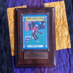 Jerry Rice Football Card Plaque