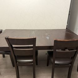 Dining Table - 4 Chairs and 1 Bench