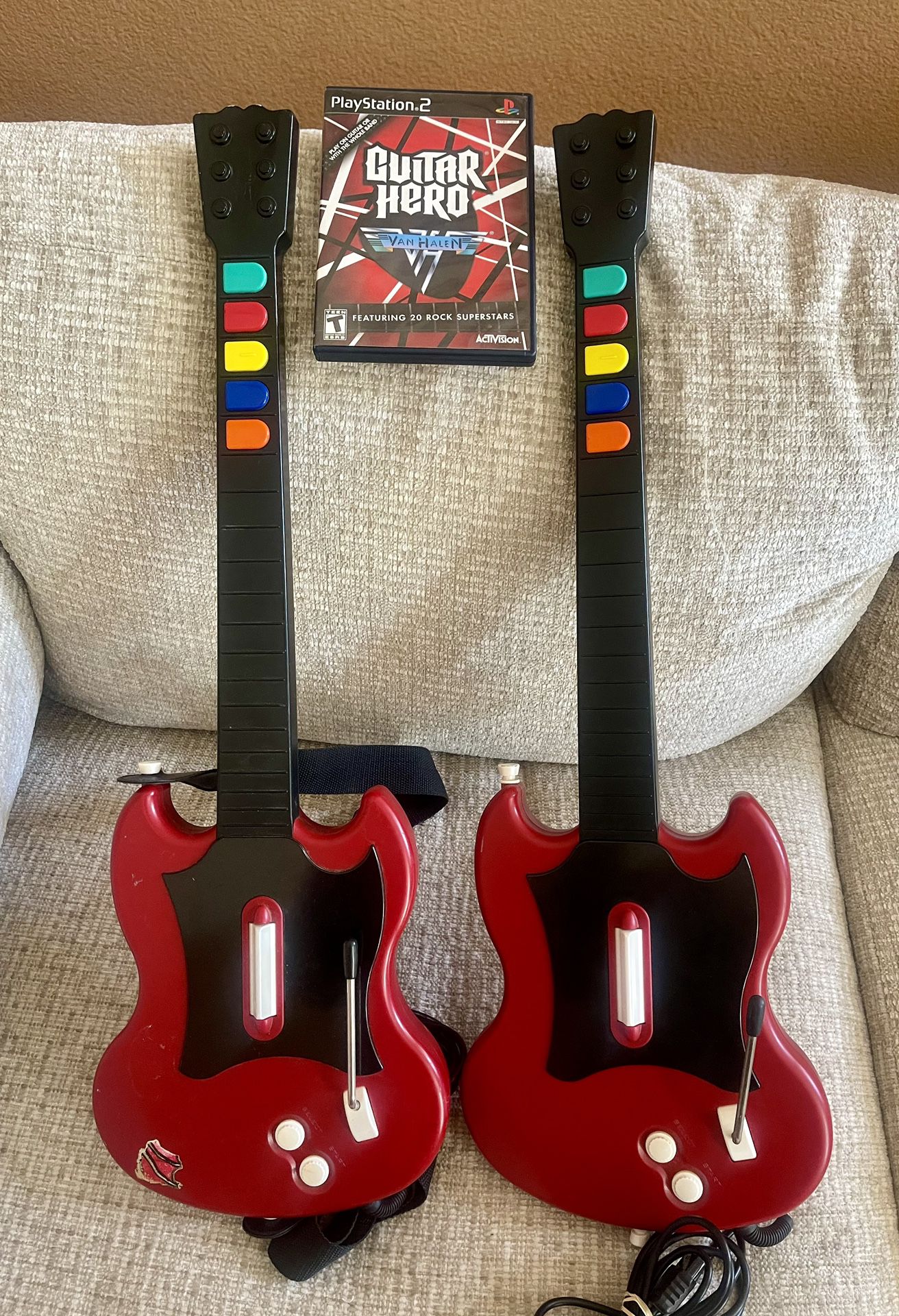 PlayStation 2 - PS2 Guitar Hero Guitars 2 Lot w/ Van Halen