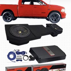 NEW BASS AND VOICE PACKAGE KICKER AUDIO INSTALLED FOR DODGE RAM 4 Doors 