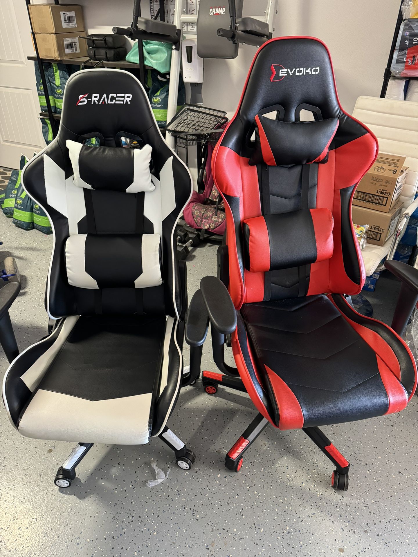 Red And White Gaming Office Chairs