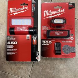 Milwaukee Head Lamp And Flood Light 