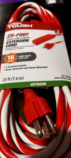 25' Candy Cane Extension Cords for Sale - New